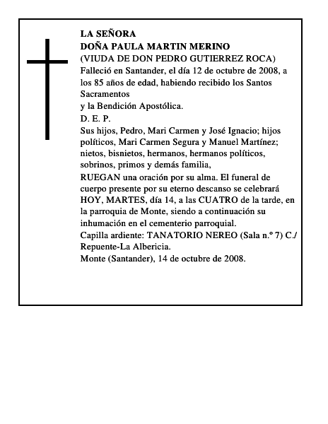 DOÑA PAULA MARTIN MERINO