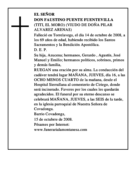 DON FAUSTINO PUENTE FUENTEVILLA