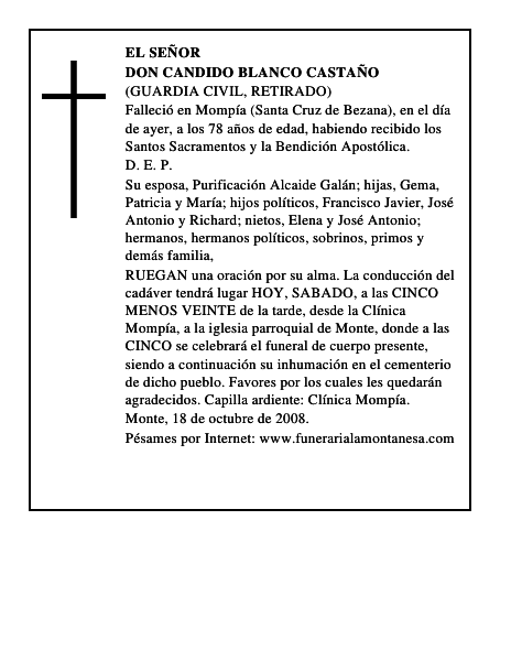 DON CANDIDO BLANCO CASTAÑO