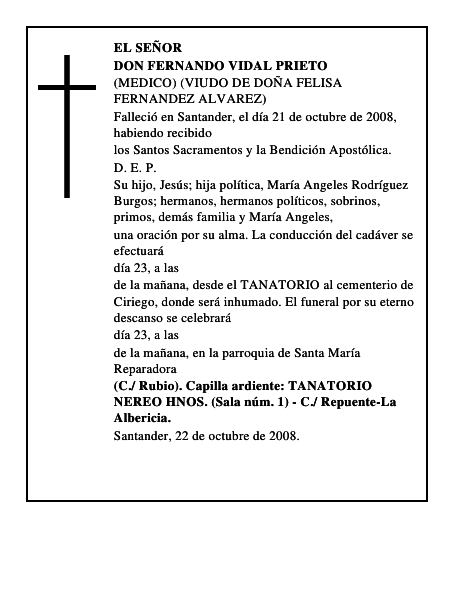 DON FERNANDO VIDAL PRIETO