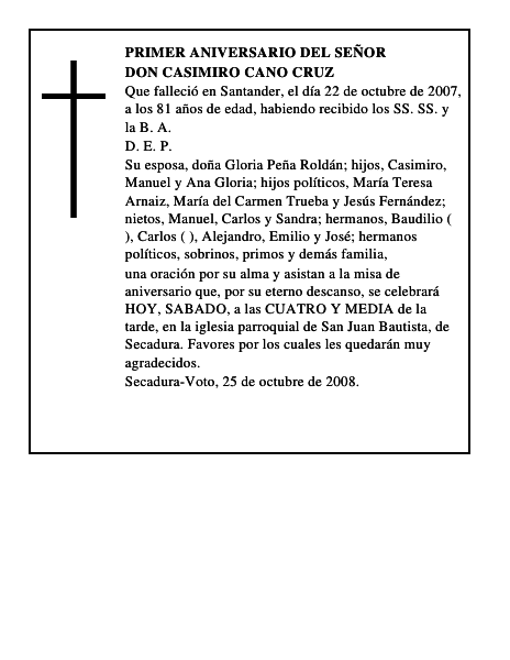 DON CASIMIRO CANO CRUZ