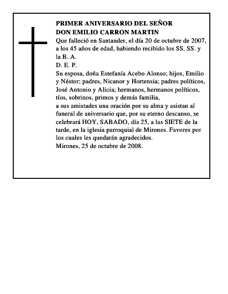DON EMILIO CARRON MARTIN