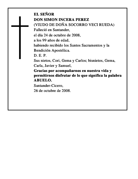 DON SIMON INCERA PEREZ