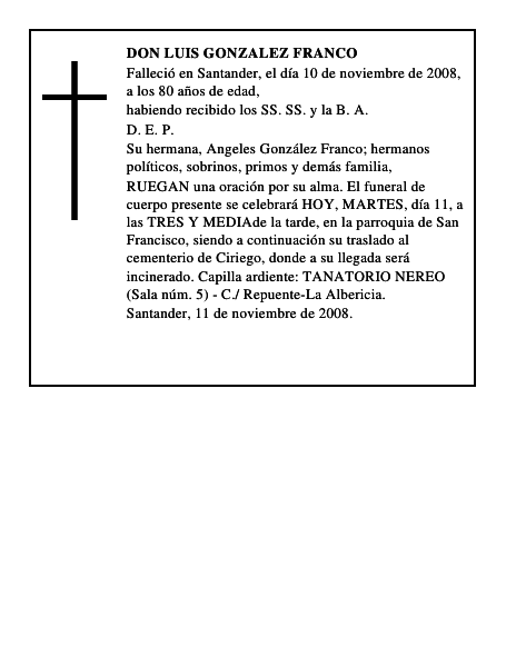 DON LUIS GONZALEZ FRANCO