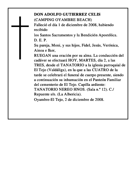 DON ADOLFO GUTIERREZ CELIS