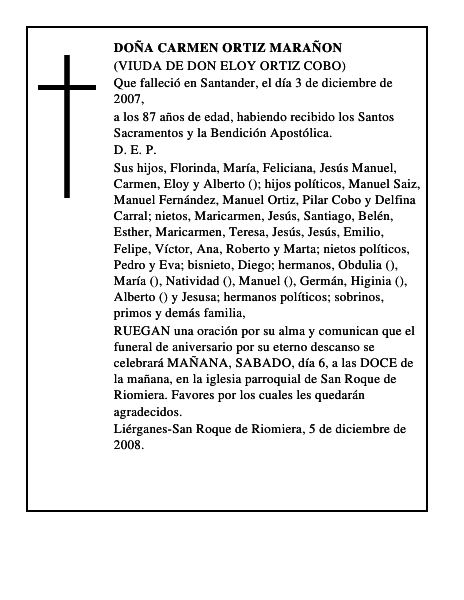 DOÑA CARMEN ORTIZ MARAÑON