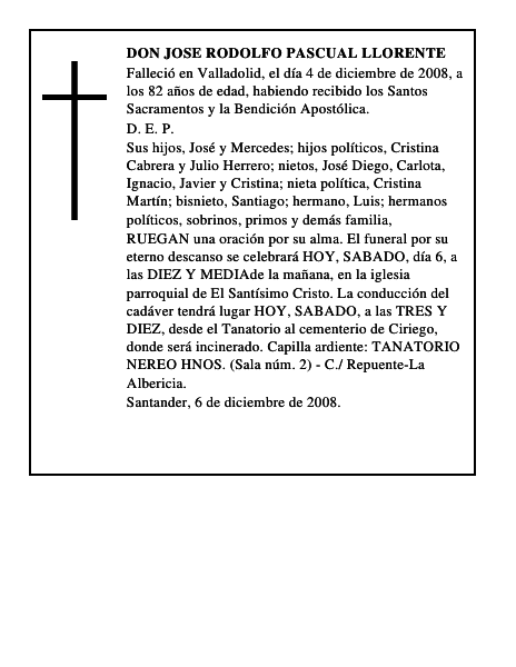 DON JOSE RODOLFO PASCUAL LLORENTE
