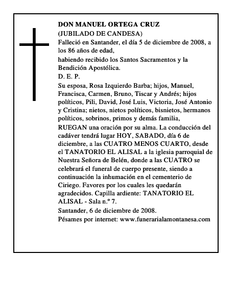 DON MANUEL ORTEGA CRUZ