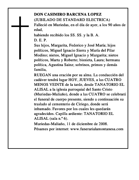 DON CASIMIRO BARCENA LOPEZ