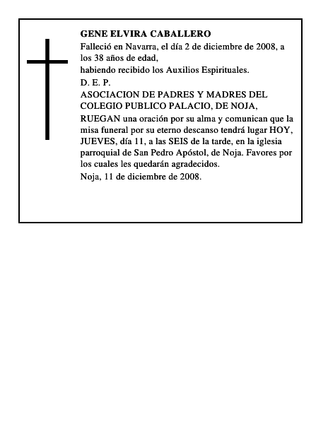 GENE ELVIRA CABALLERO