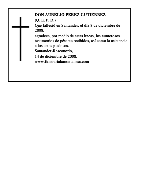 DON AURELIO PEREZ GUTIERREZ