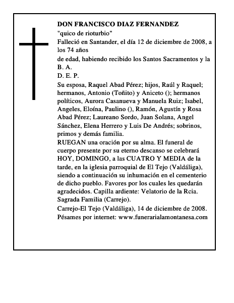 DON FRANCISCO DIAZ FERNANDEZ