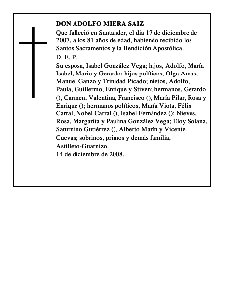 DON ADOLFO MIERA SAIZ