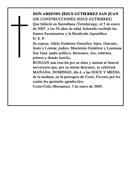 DON ARSENIO JESUS GUTIERREZ SAN JUAN
