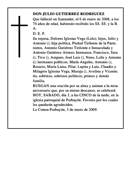 DON JULIO GUTIERREZ RODRIGUEZ