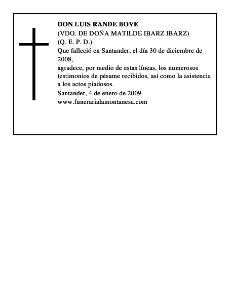 DON LUIS RANDE BOVE