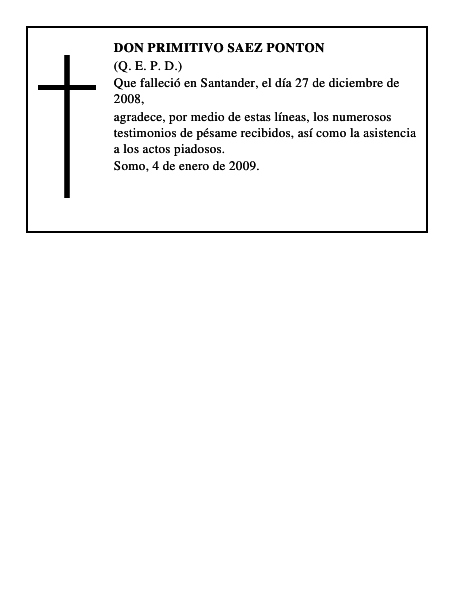 DON PRIMITIVO SAEZ PONTON