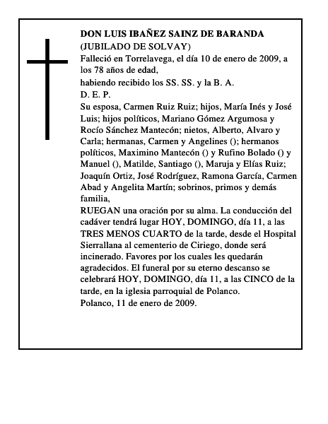 DON LUIS IBAÑEZ SAINZ DE BARANDA