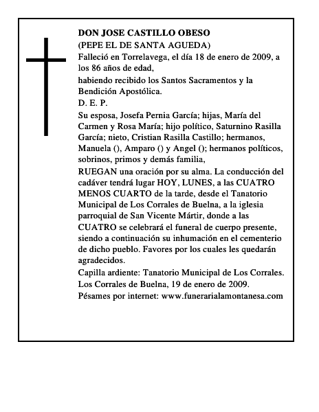 DON JOSE CASTILLO OBESO