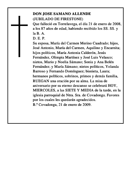 DON JOSE SAMANO ALLENDE