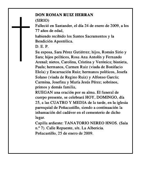DON ROMAN RUIZ HERRAN