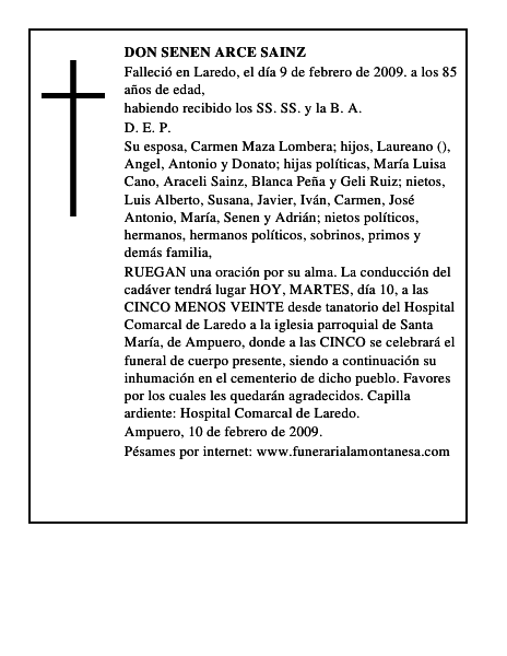 DON SENEN ARCE SAINZ