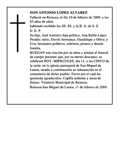 DON ANTONIO LOPEZ ALVAREZ