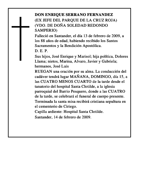 DON ENRIQUE SERRANO FERNANDEZ