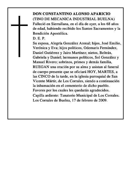DON CONSTANTINO ALONSO APARICIO
