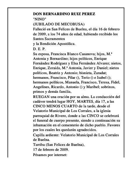 DON BERNARDINO RUIZ PEREZ
