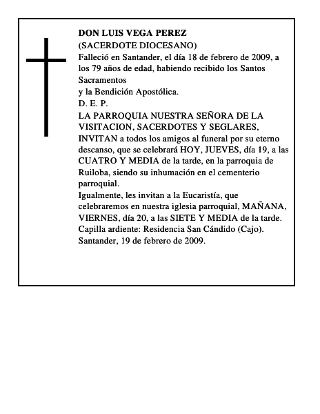 DON LUIS VEGA PEREZ