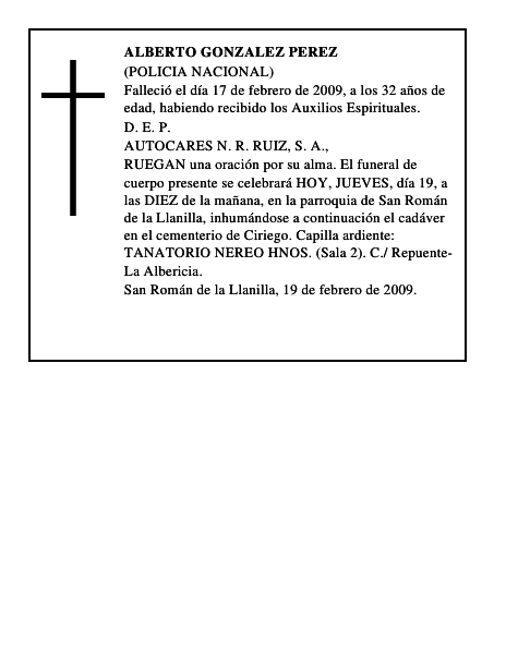 ALBERTO GONZALEZ PEREZ