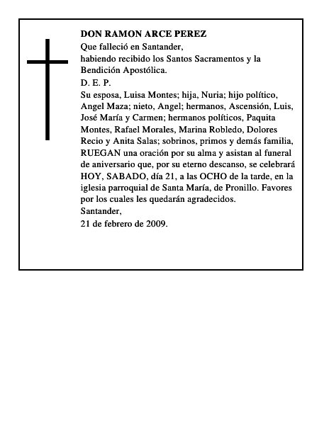 DON RAMON ARCE PEREZ