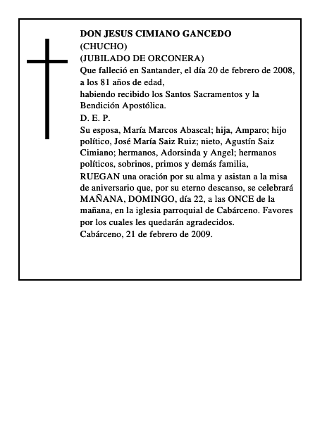 DON JESUS CIMIANO GANCEDO