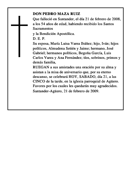 DON PEDRO MAZA RUIZ