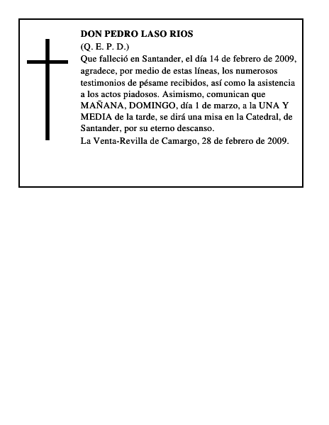 DON PEDRO LASO RIOS