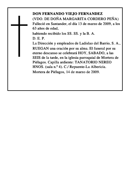 DON FERNANDO VIEJO FERNANDEZ