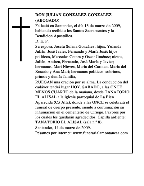 DON JULIAN GONZALEZ GONZALEZ