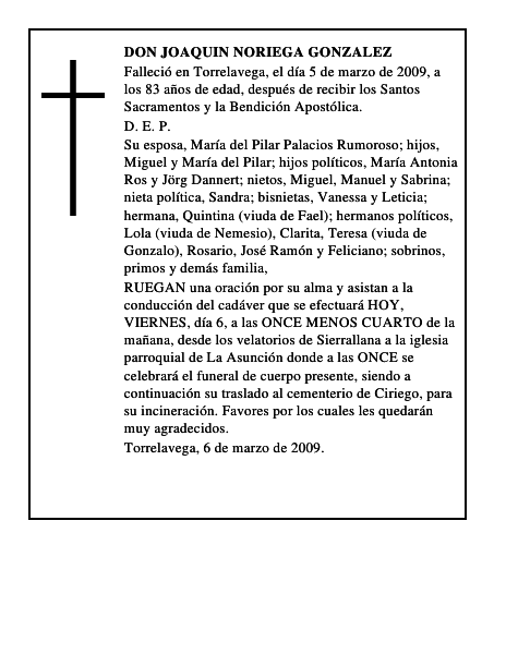 DON JOAQUIN NORIEGA GONZALEZ