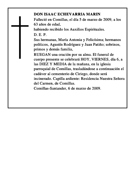 DON ISAAC ECHEVARRIA MARIN
