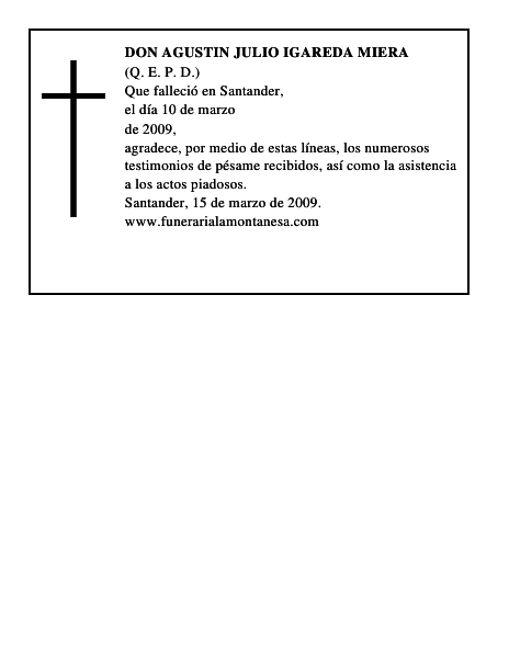 DON AGUSTIN JULIO IGAREDA MIERA
