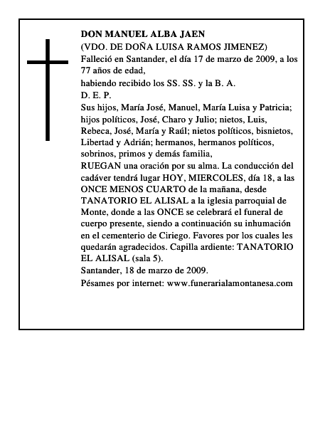 DON MANUEL ALBA JAEN