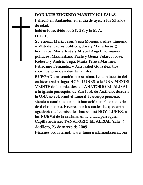 DON LUIS EUGENIO MARTIN IGLESIAS