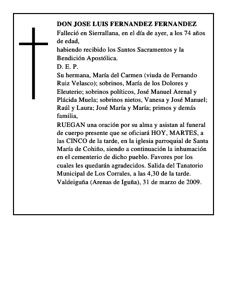 DON JOSE LUIS FERNANDEZ FERNANDEZ