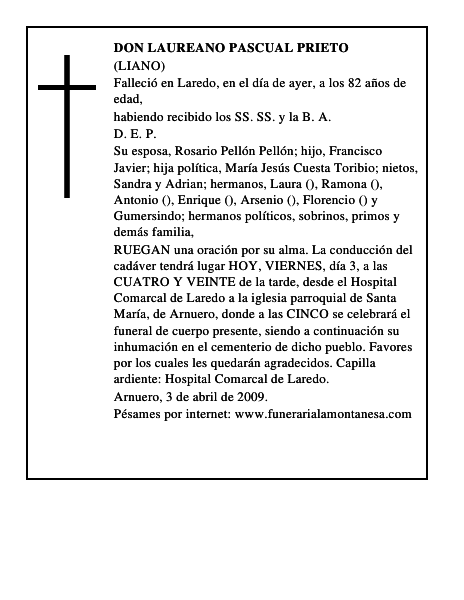 DON LAUREANO PASCUAL PRIETO