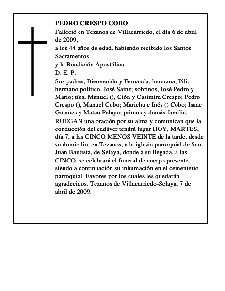 PEDRO CRESPO COBO