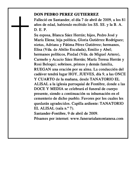 DON PEDRO PEREZ GUTIERREZ