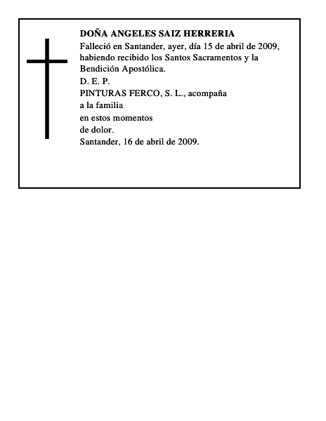 DOÑA ANGELES SAIZ HERRERIA