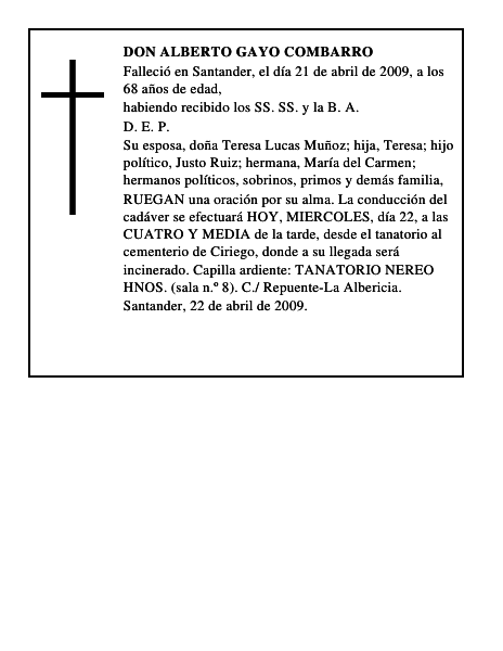 DON ALBERTO GAYO COMBARRO