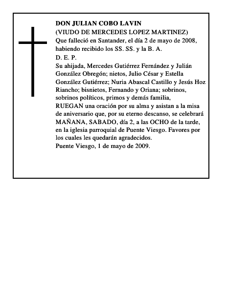DON JULIAN COBO LAVIN